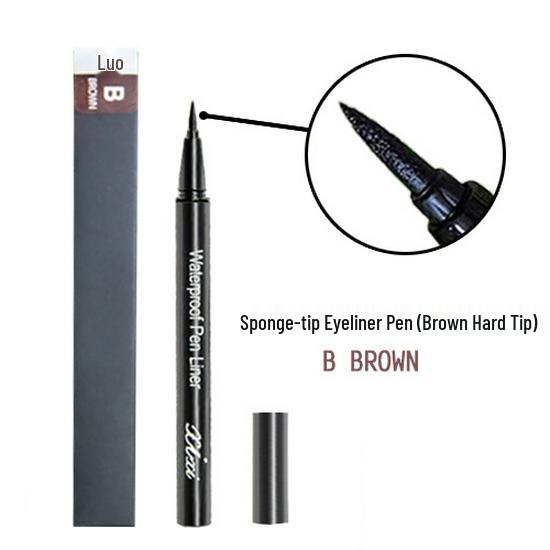 

Xixi Quick-Dry Anti-Sweat Eyeliner: Beginner-Friendly Brown with Hard & Soft Tips