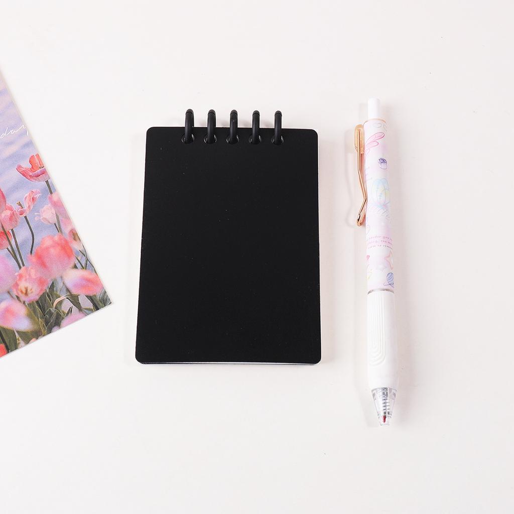 Loose-leaf spiral mini notebook, portable notepad, spiral-assembled memo book, suitable for outdoor home office and school use