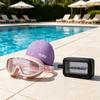 Swim Goggles and Cap Portable Clear View Glasses for Surfing Beach Pool