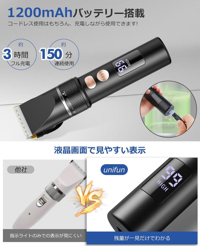 ARZER Hair Clippers Original Design Professional Electric Hair Clippers for Automatic Fully USB Low 5 Cutting Height 4 Guide Suitable for and