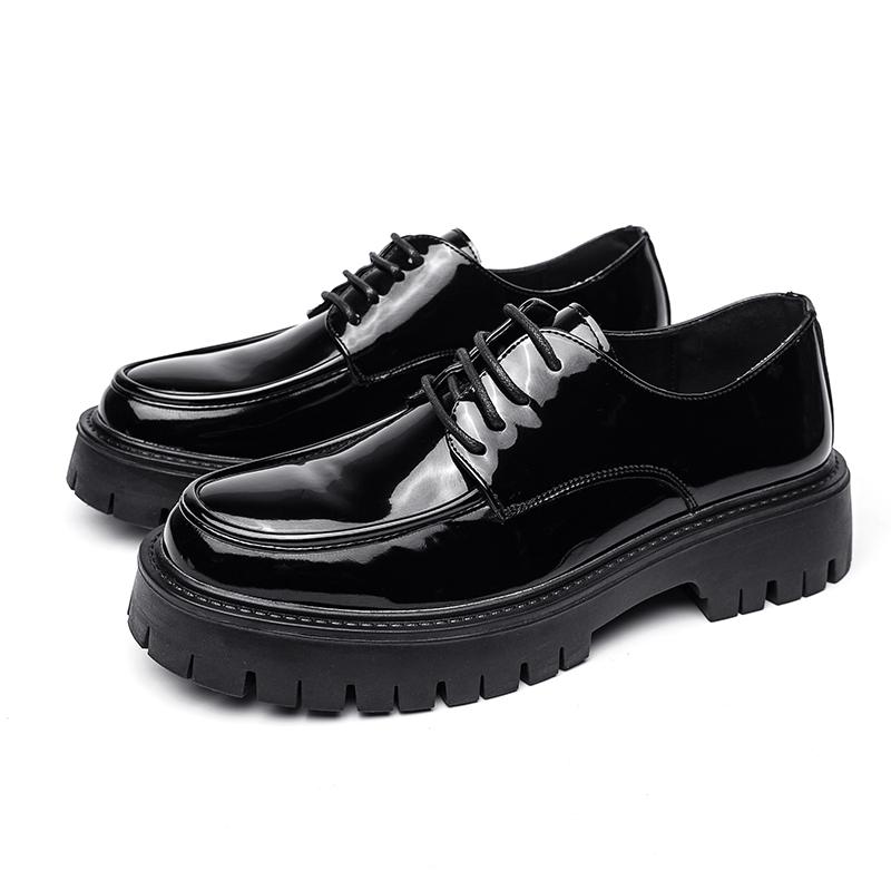 Fashion Classic Men Shoes for Wedding Fashion Thick Bottom Oxfords Male Shoes 2024 Lace-Up Elevator Casual Shoes New Arrival Club Shoes