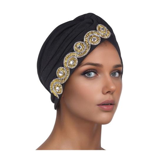 Women Headscarf Elastic Head Circumference Twisted Design Turban Hat