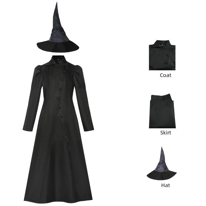 Part Wicked One Cosplay Costume Dresses Trench Coat Halloween Party Dress Up