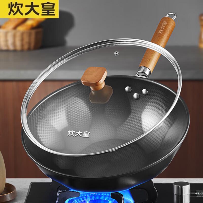 COOKER KING ZHENZUAN Чугунный вок 32 см с крышкой