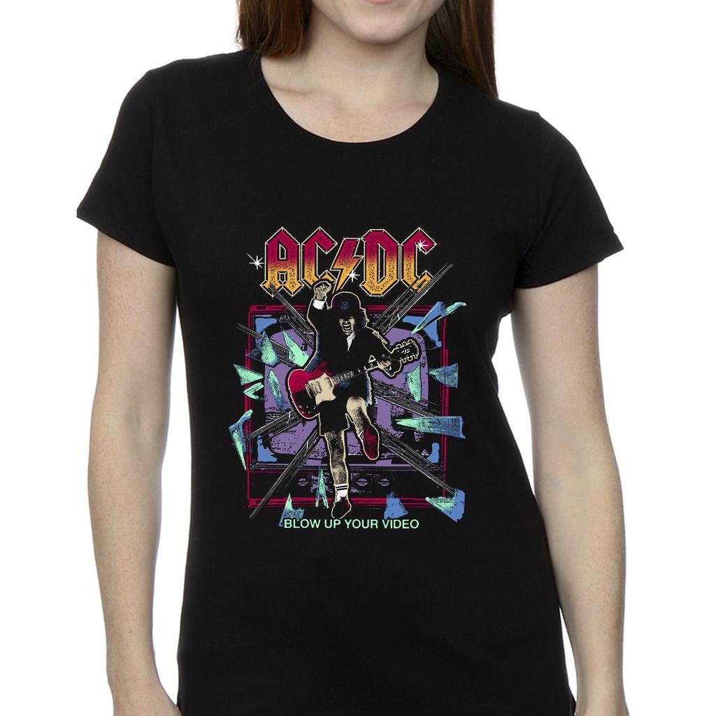 ACDC Womens/Ladies Blow Up Your Video Jump Cotton T-Shirt
