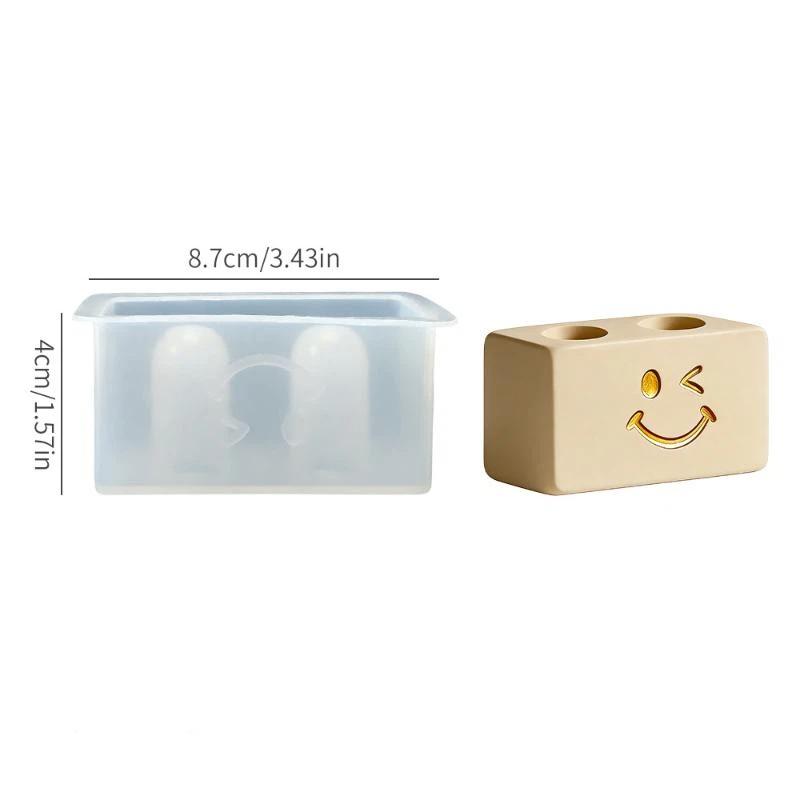 Flower Test Tube Holder Silicone Molds Diy Handmade Vase Tray Epoxy Resin Mould Candlestick Holder Plaster Cement Mold