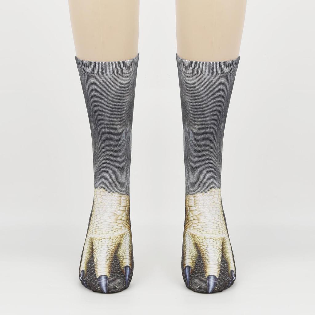 3D Animal Feet Simulation Socks: Funny Leopard Print for Adults & Kids