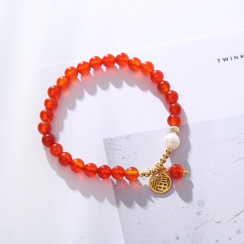 Agate Pearl Braceletfashion Women Daily Jewelry Gift