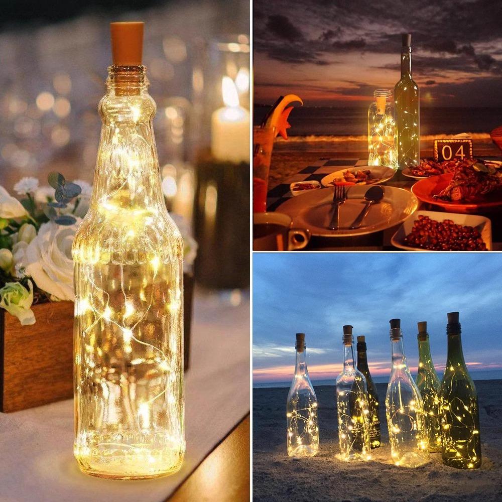 LED Solar Cork Bottle Lights: Copper Wire Fairy Lights for Wine Bottle Decoration