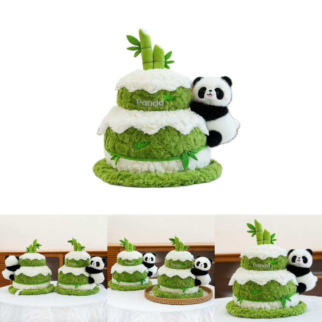 Panda Plush Toy With Double Layer Cake Design For Kids And Gift Giving