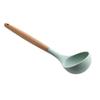 Silicone Wood‑handled  Ladle Solid Wood Ladle Kitchen  Scoop Serving Spoon  Cooking Stirring