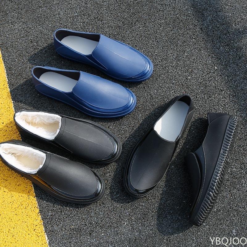 Buty przeciwdeszczowe męskie niskie krótkie kalosze wodoodporne buty antypoślizgowe lekkie gumowe buty wsuwane męskie kalosze Trend buty wędkarskie