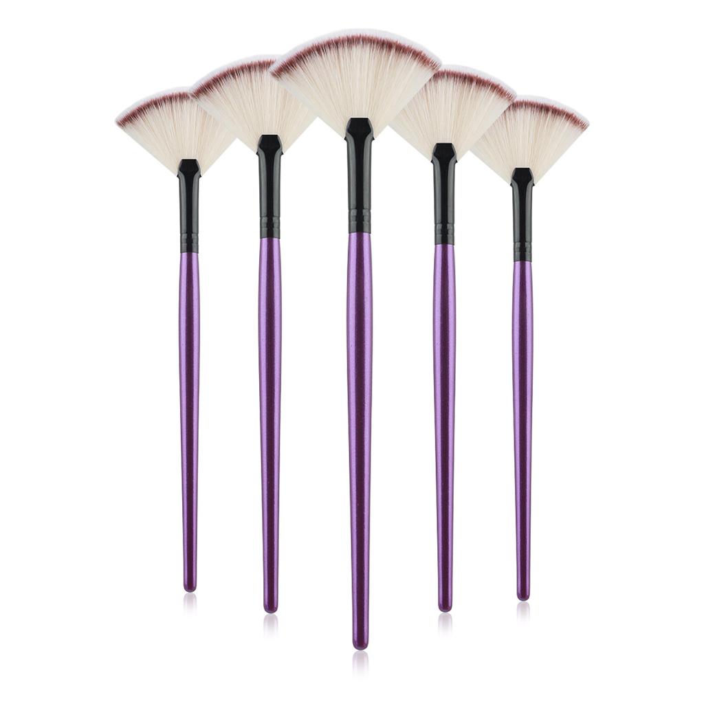 1/3/5/9Pcs Slim Soft Facial Fan Brush,Makeup Cosmetic Multi Use,Mask Brush Makeup Brush Tool Set