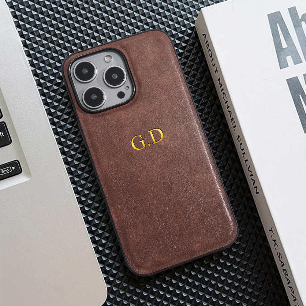 

Luxury Leather Personalized Case For iPhone 17 16 15 14 13 12 11 Pro Max Initials Name Letters DIY Gift Cover 16 Pro For iPhone Air&For Huawei Mate 30 Lite
