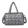 Fashionable Women's Tote Bag, Female Large Capacity Padded Shoulder Bag, Quilted Checkered Handbag, Down Messenger Bag