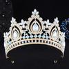 DIEZI Baroque Luxury 17 Colors AB Rhinestone Crystal Tiara For Women Wedding Party Elegant Bridal Bride Crown Hair Accessories