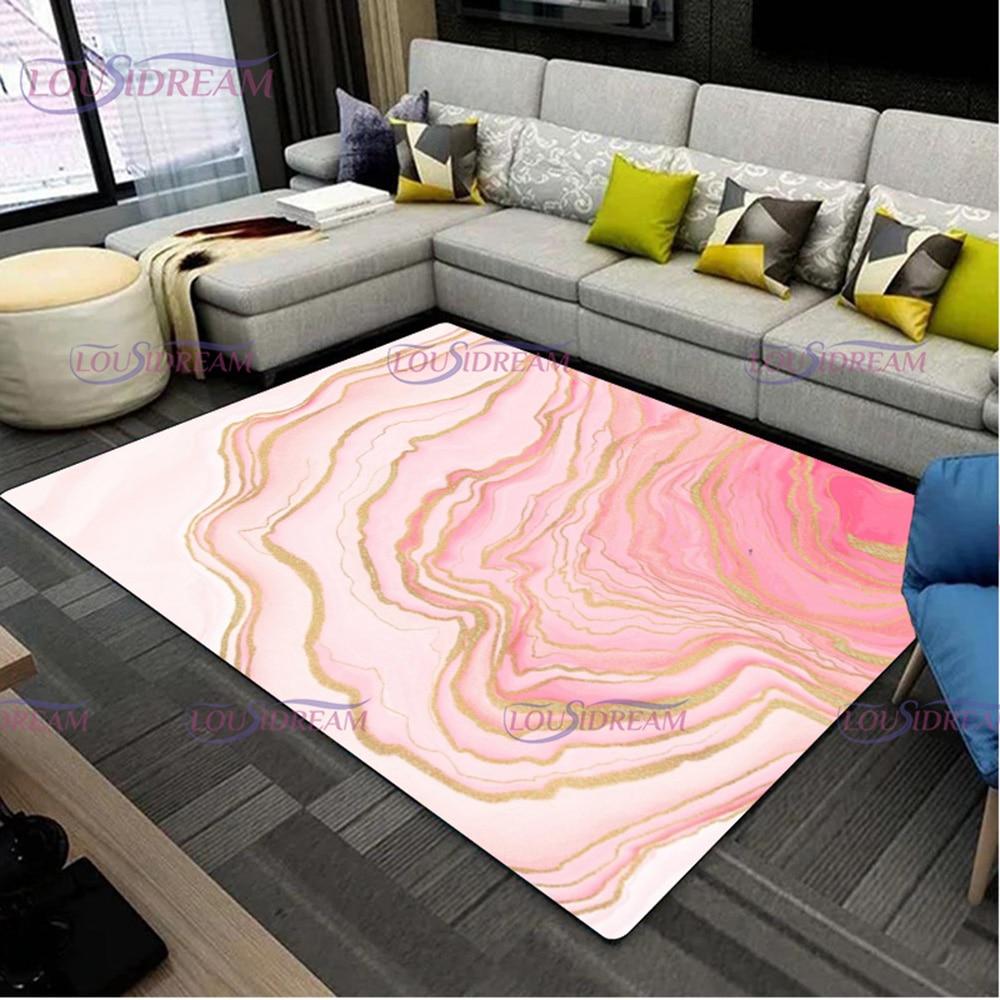 Golden Sun and Moon Carpet Entrance Door Floor Mat Abstract Geometric Optical Doormat Non-slip Floor Mat Living Room Decor Rug
