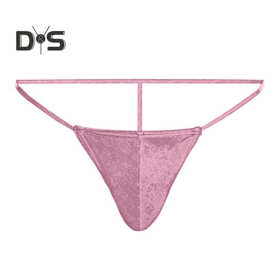 Sexy Herren-Tanga, niedrige Taille, U-konvex, T-String-Stil, atmungsaktive Unterwäsche, freie Bewegung, einfarbige Slips für den Alltag