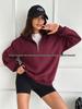 Vintage American Style Women’s Warm Lapel Zipper Hoodie for Autumn and Winter