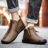 Mens Large Size Handmade Genuine Leather Men Boots Comfortable Ankle Boots for Men Casual Shoes Autumn Winter Men Shoes