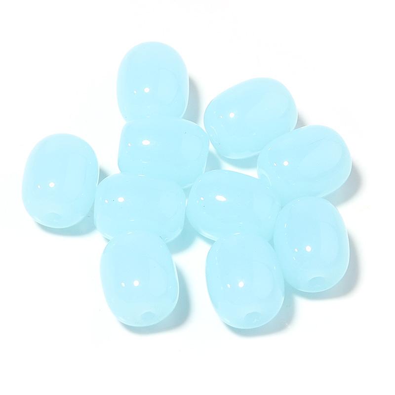 30pcs Oval Cylindrical Glass Beads Solid Color Loose Spacer Beads For Jewelry Making DIY Bracelet Necklace Earrings Accessory