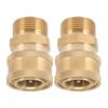 2Pcs Pure Copper M22 High Pressure Washer Fitting Adapter 3/8 Inch NPT Female To M22 Male Adapter