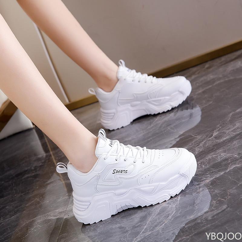 Sports Women's Shoes Spring and Autumn New Versatile Running Thick Sole Wear-resistant Casual Dad Women's Shoes Sneakers