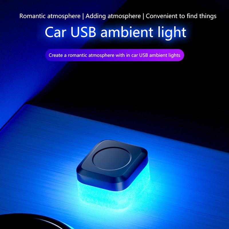 Universal Usb Car Interior Ambient Atmosphere Light Mini Led Signal Lamp For Truck Vehicles Decorations Pc Auto Plug And Play