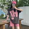 Trendy Women's Summer 2025 Loose T-Shirt & Wide-Leg Shorts Two-Piece Set