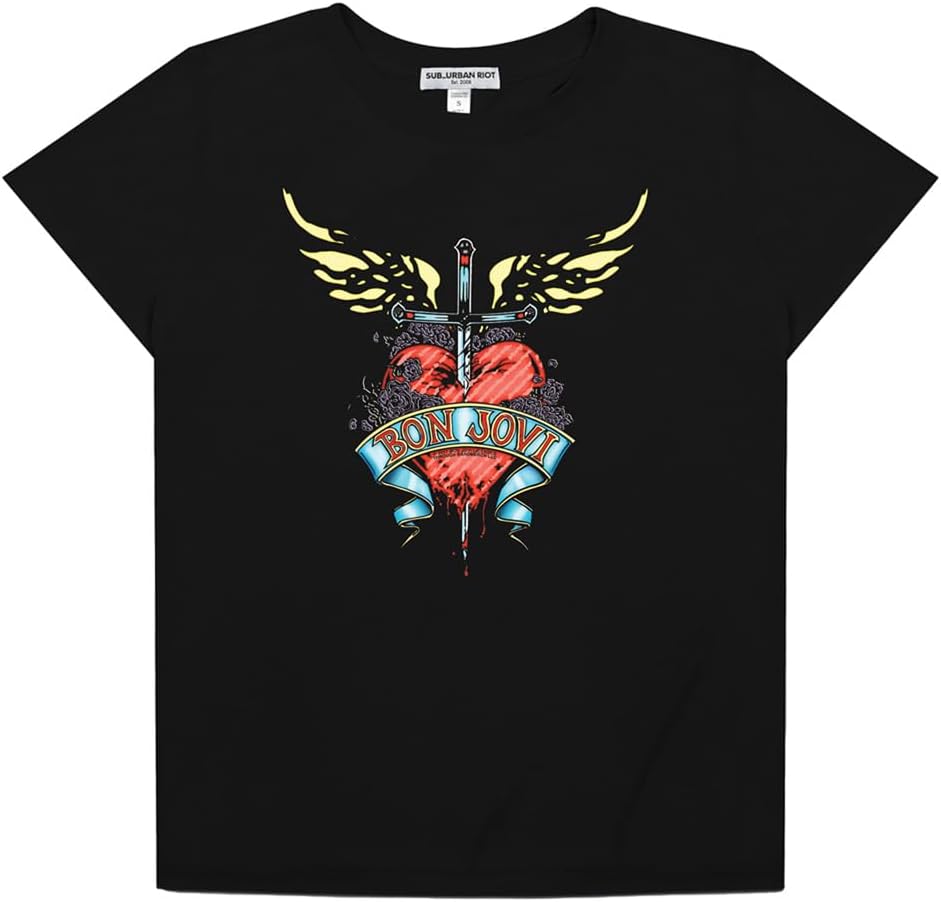 Bon Jovi Heart Wings Sword Graphic T-shirt XL