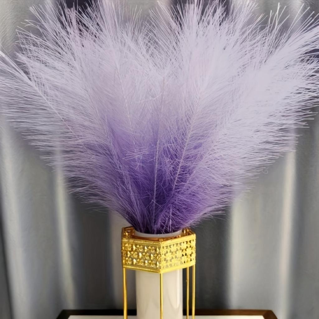 10pcs Artificial Boho Flower Faux Pampas Grass Fake Fluffy Reed Wedding Flower Arrangement Decorations Home Room Decor Flowers