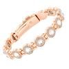Eco-friendly European & American Fashion Detachable Magnetic Stone Bracelet with Diamond Inlays; Adjustable Women's Alloy Bangle.