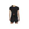 T Shirts Women's Black Crew Neck Moderate Straight Fit CZ9607-010