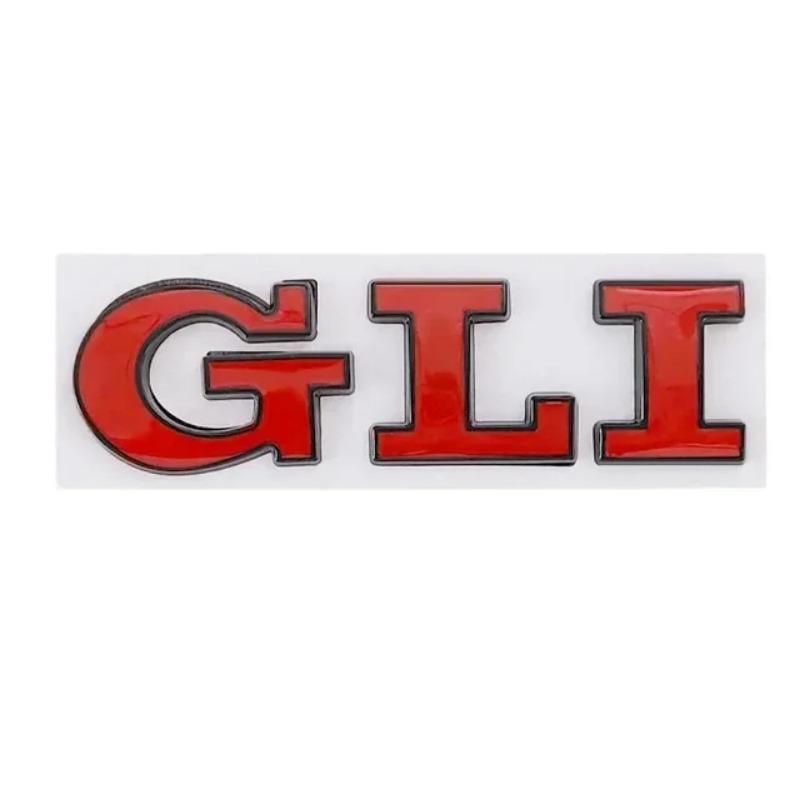 3D Metal Car Letters GLI Logo Rear Trunk Front Grill Badge Emblem Sticker Decals For Jetta MK2 MK4 MK5 MK6 MK7 MK8