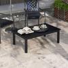 100cm x 60cm Aluminium Outdoor Kaffeetisch - Schwarz
