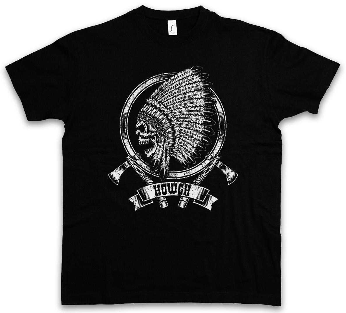 26 DEAD INDIAN CHIEF T-SHIRT Skeleton Chieftain Nation Headman Axe Head Skull Unisex T-Shirt L