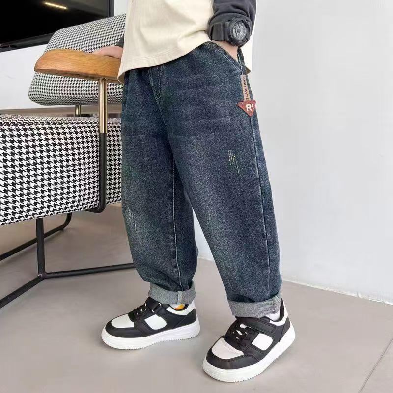 

Boys Trendy Korean-Style Jeans for Spring and Autumn Below 90cm height