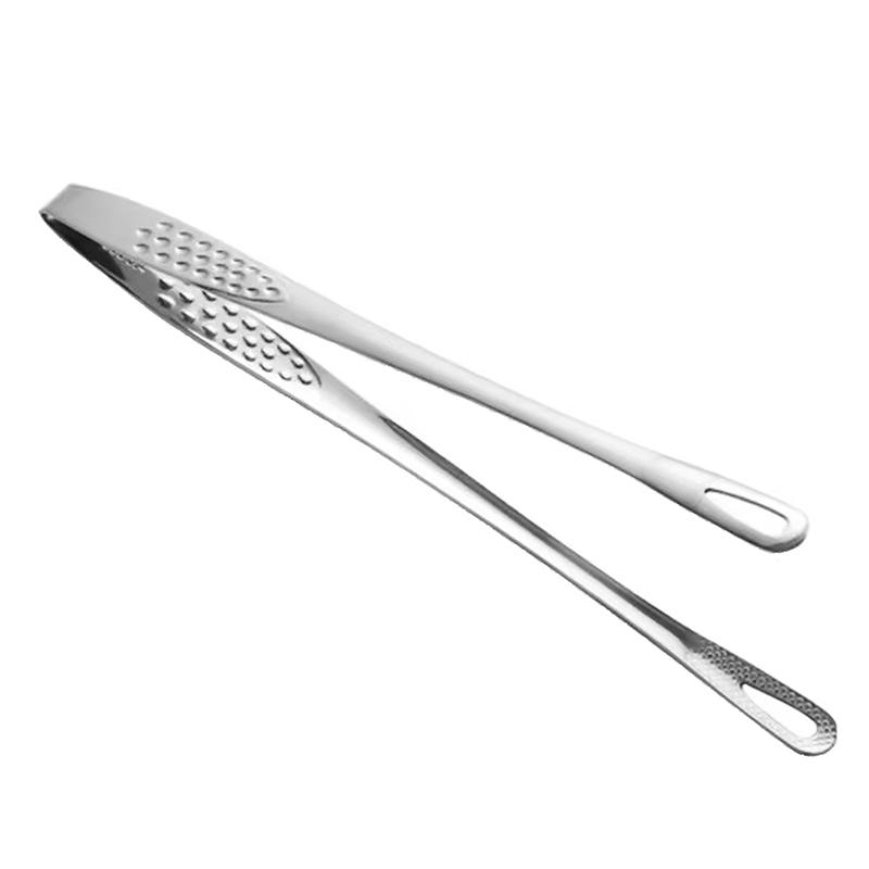 

Щипцы для еды из нержавеющей стали с длинной ручкой и противоскользящим покрытием, кухонные принадлежности, приспособления для приготовления пищи на шведском столе, зажимы для хлеба, десертов, салатов, барбекю серебряный