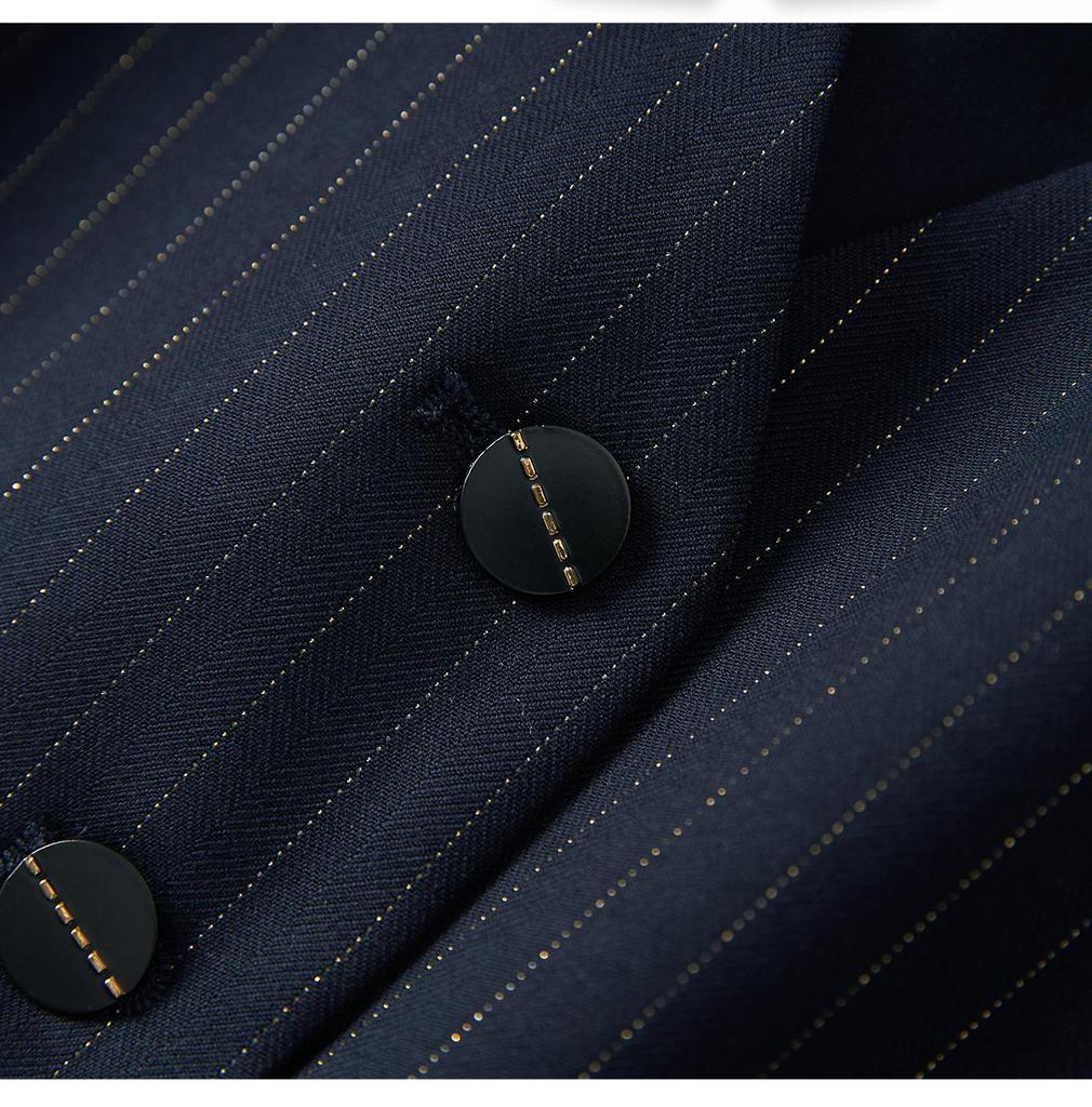 Old Money Chic: Damen Entspannter Anzug Weste & Weitbeinige Hose Set