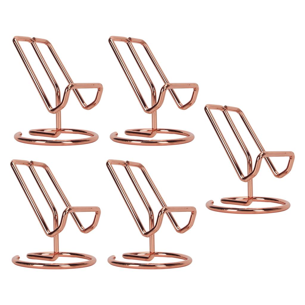 5PCS Cute Metal Cell Phone Stand Stable Ergonomic Perspective Portable Cell Phone Stand for Desk 