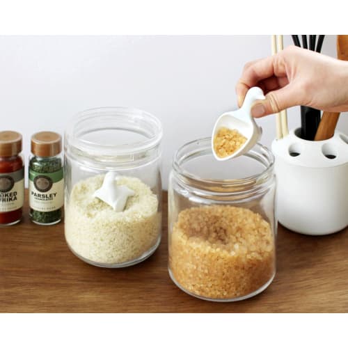 Yawata Kasei Way-be APUYI BIRD SPOON Measuring Spoons, Set of 2, White