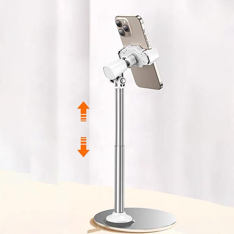 

Подставка для мобильного телефона, настольный держатель для телефона, регулируемая по высоте и углу наклона, из алюминиевого сплава, универсальная подставка для телефона, для офиса, для iPhone 16Pro Max Plus белый