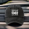 Stilvolle bedruckte Baseballkappe  Outdoor-Freizeithut  Vintage Dad Hat mit geometrischem 1968er Druck  Für jede Jahreszeit geeignet