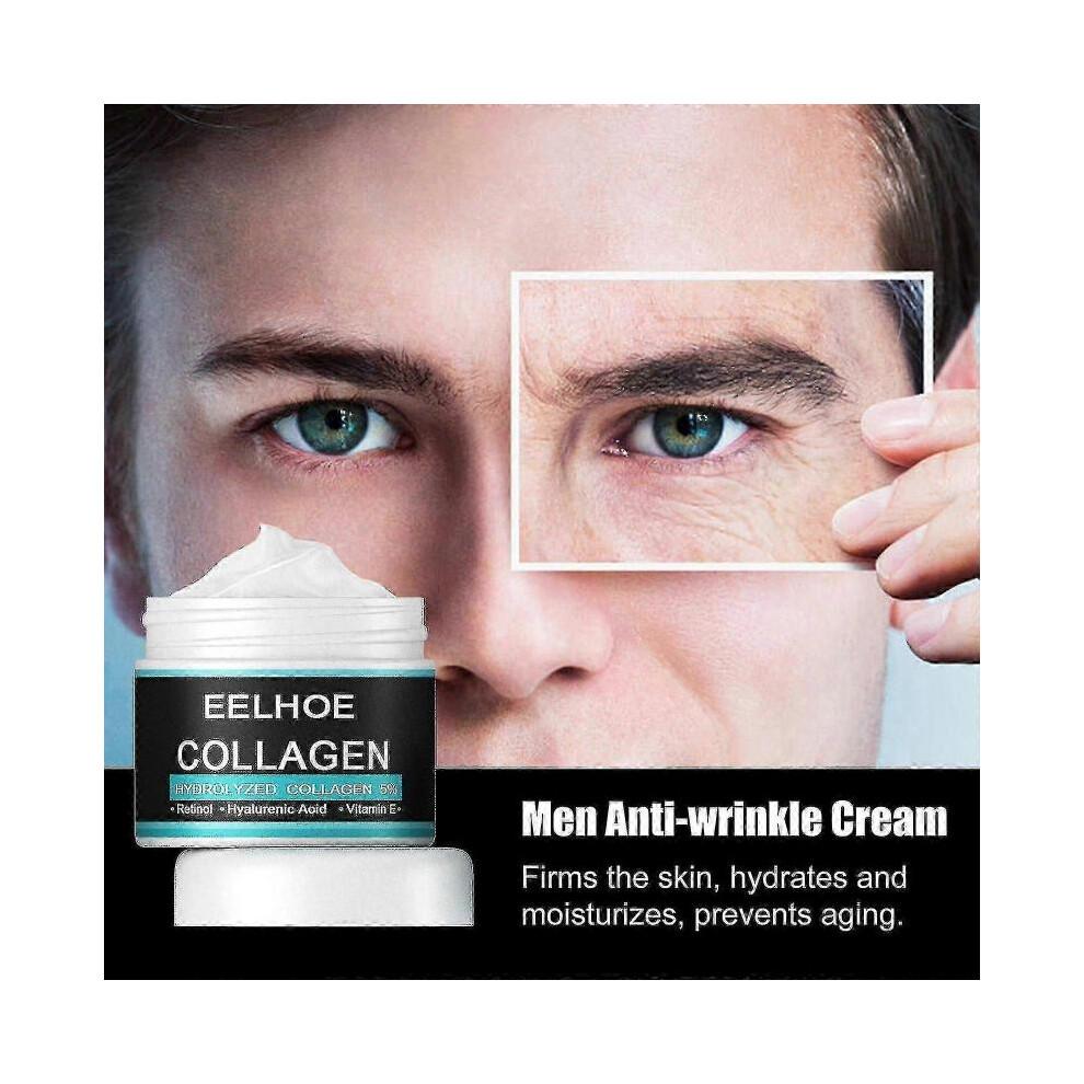 Männer Kollagen Anti-Falten Creme Hyaluronsäure Entfernen Straffend Lifting Aufhellend Gesichtspflege