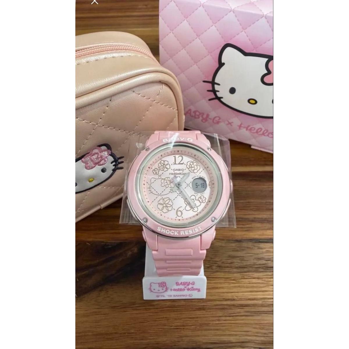 [New and unused] BABY-G x Hello Kitty collaboration wristwatch limited model pink with pouch