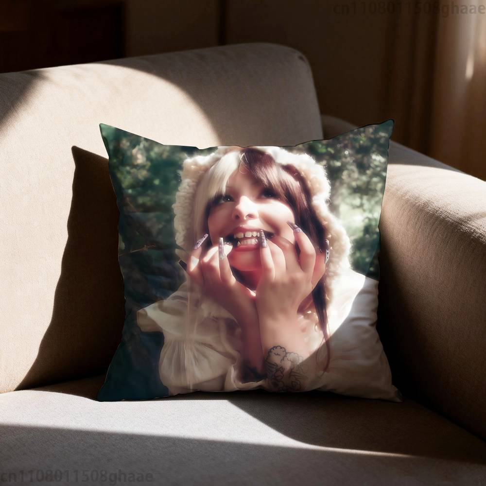 MMelanie Martinez Singer Pillow Case Square DoubleSided Printing Short Plush Sofa Cushion Cover Bedroom Bedside Pillow