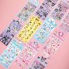 New 1/20pcs Black Rice Laser Stickers - Anime Cartoon Style, DIY Creative Stickers, Suitable for Stationery and Home Decoration
