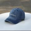 Hat women spring and summer letter embroidery denim baseball cap ins versatile casual retro couple cap men