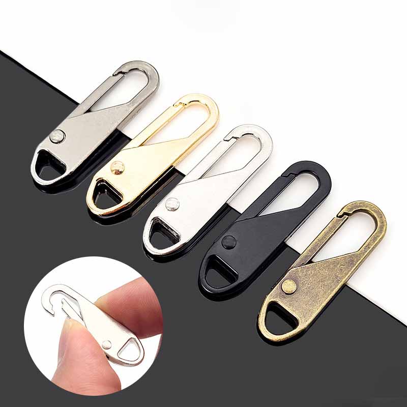 1Pcs Bags Zipper Pullers Pulls Multi-Purpose Clothes Metal Zippers Replacement Accessories Pendant Decorations Tool-Free Detachable