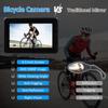 Handlebar Bike Mirror, 1080P Bicycle Rear View Camera with 4.3  Screen Night Vision Function, 110 Degrees  Wide Angle